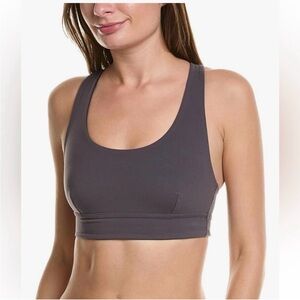 Sweaty Betty super soft reversible yoga bra urban gray/navy size L